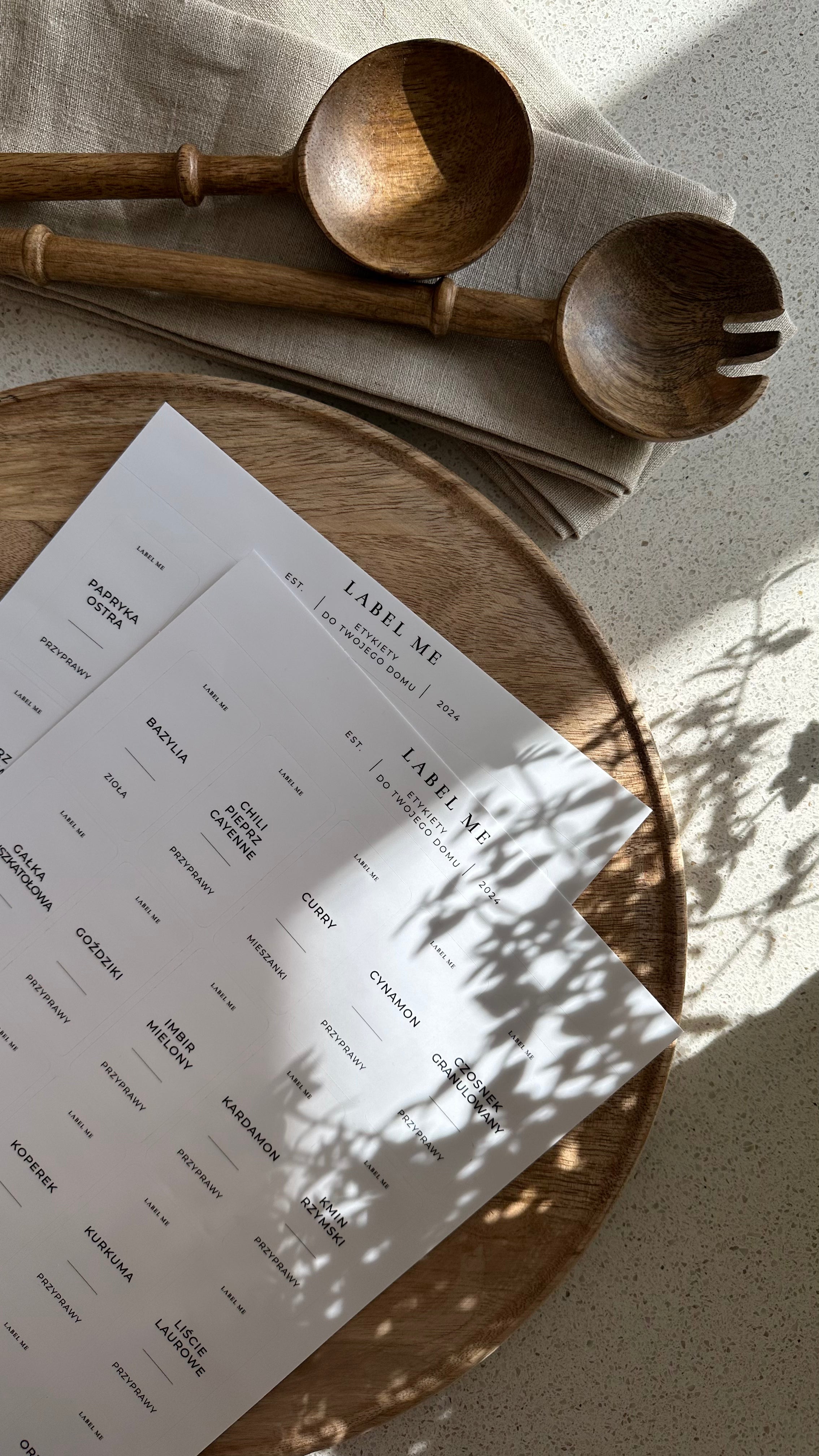 Etykiety na PRZYPRAWY - 100 szt. | Białe | Prostokątne