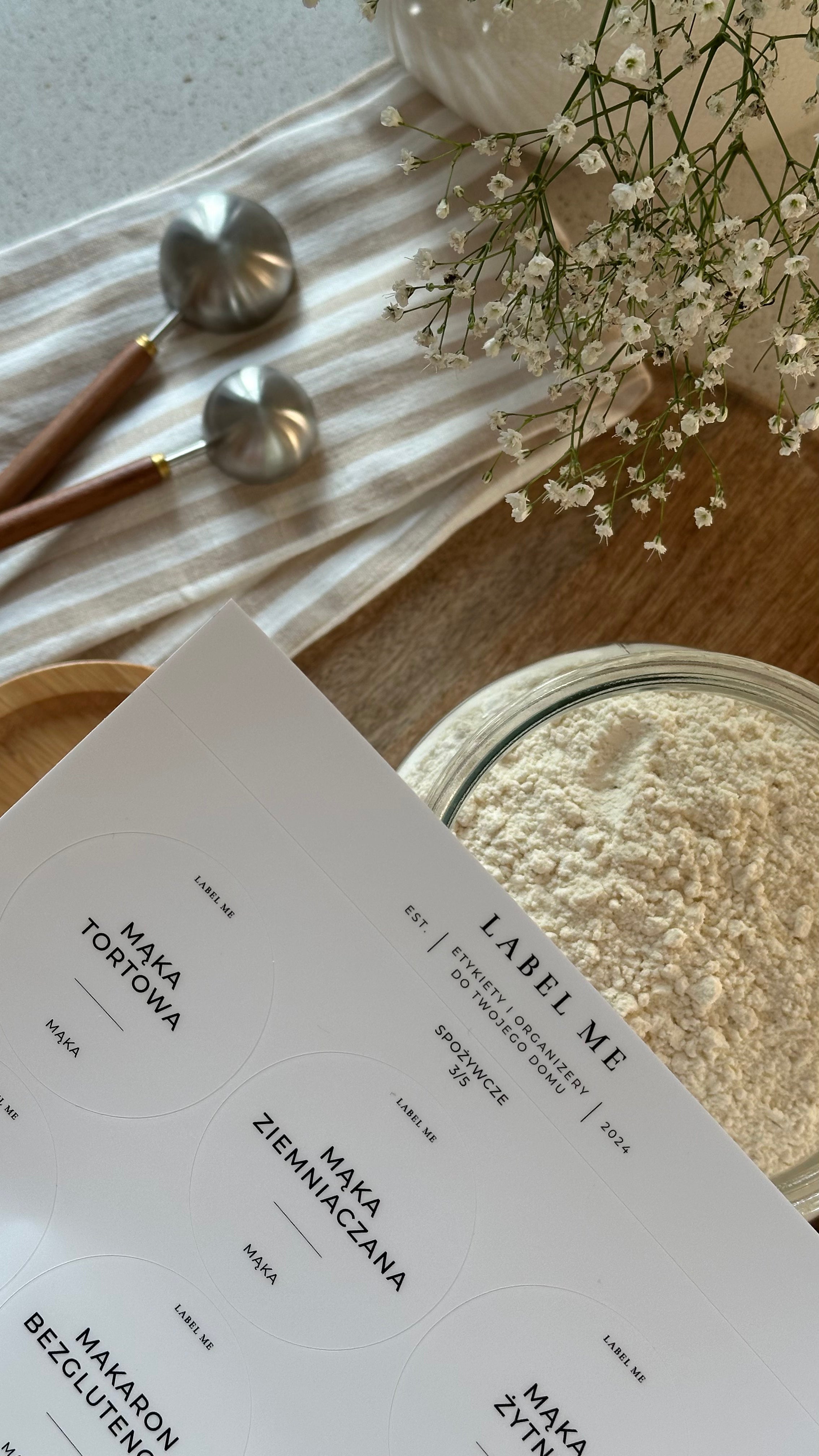 Etykiety SPOŻYWCZE - 84 szt. | Białe | Okrągłe