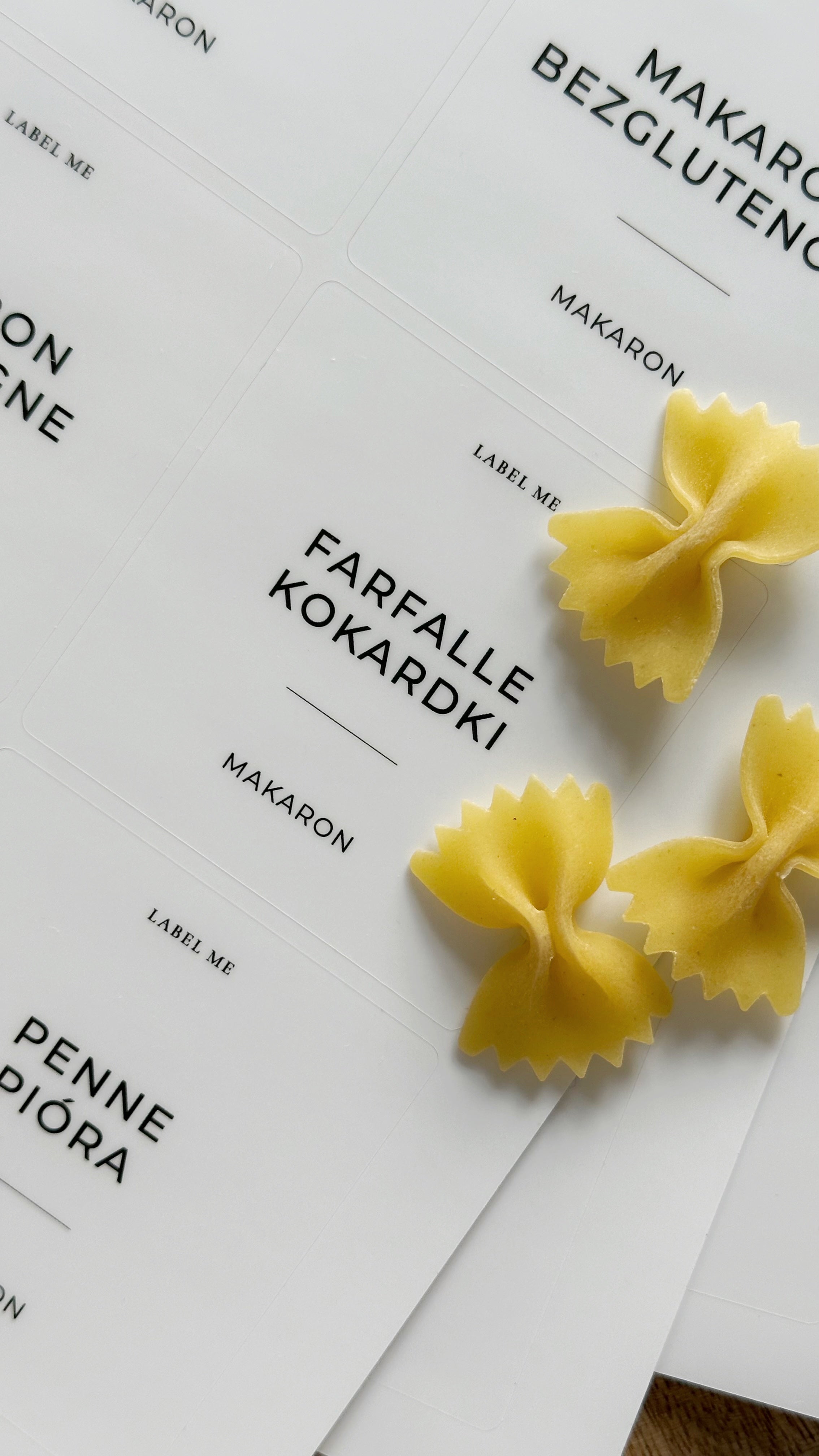 Etykiety SPOŻYWCZE - 60 szt. | Białe | Kwadratowe