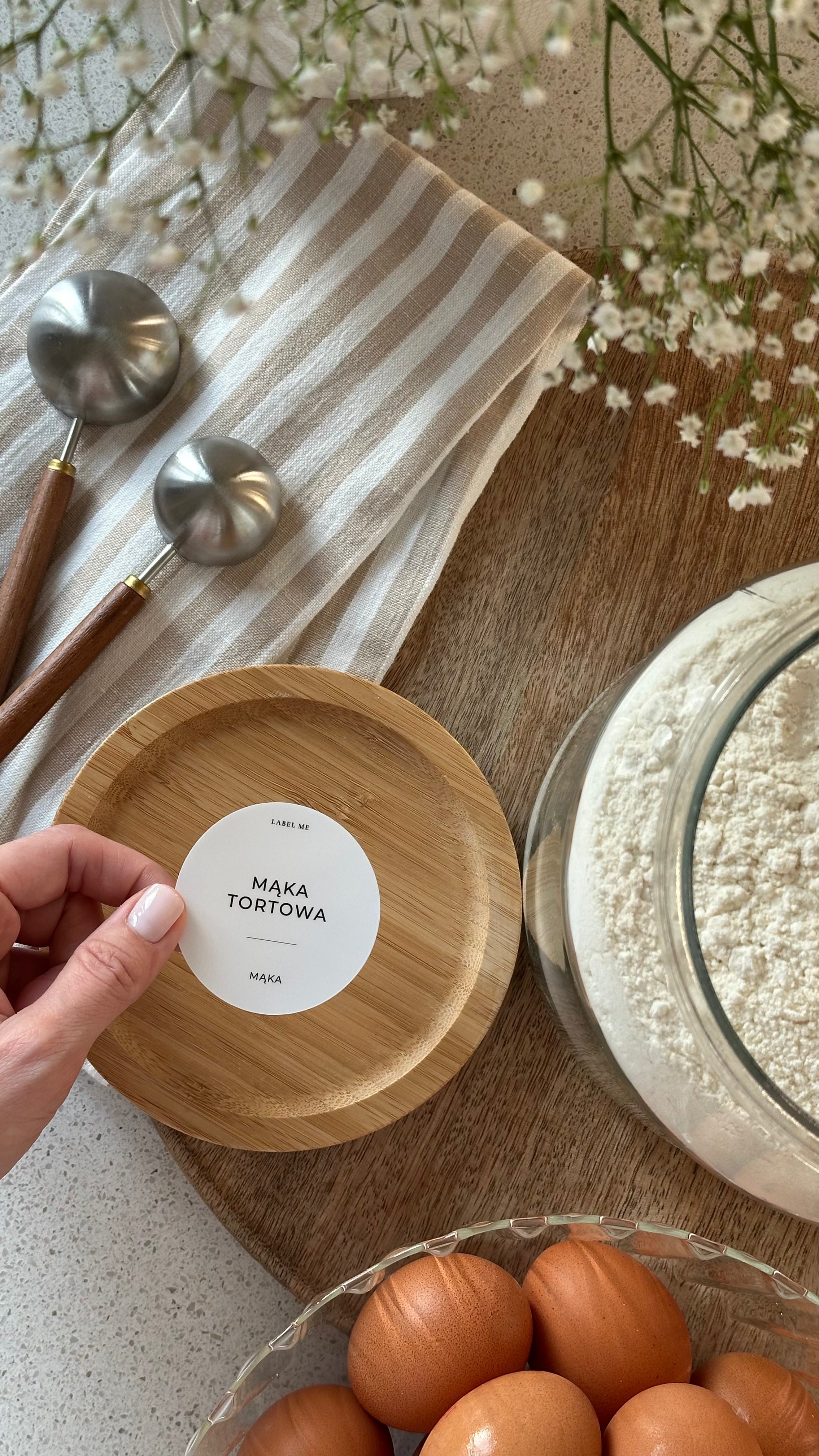 Etykiety SPOŻYWCZE - 84 szt. | Białe | Okrągłe