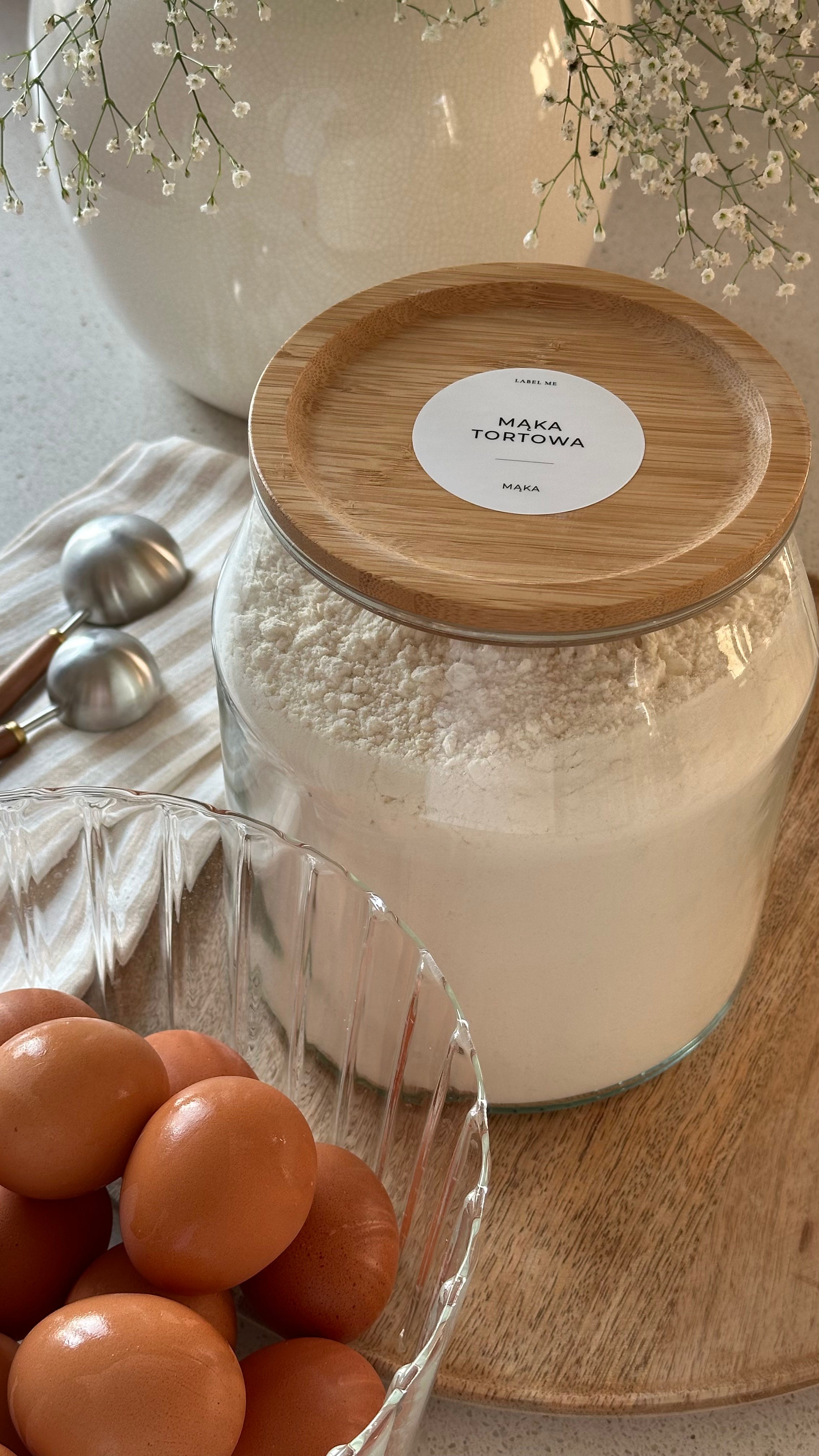 Etykiety SPOŻYWCZE - 84 szt. | Białe | Okrągłe