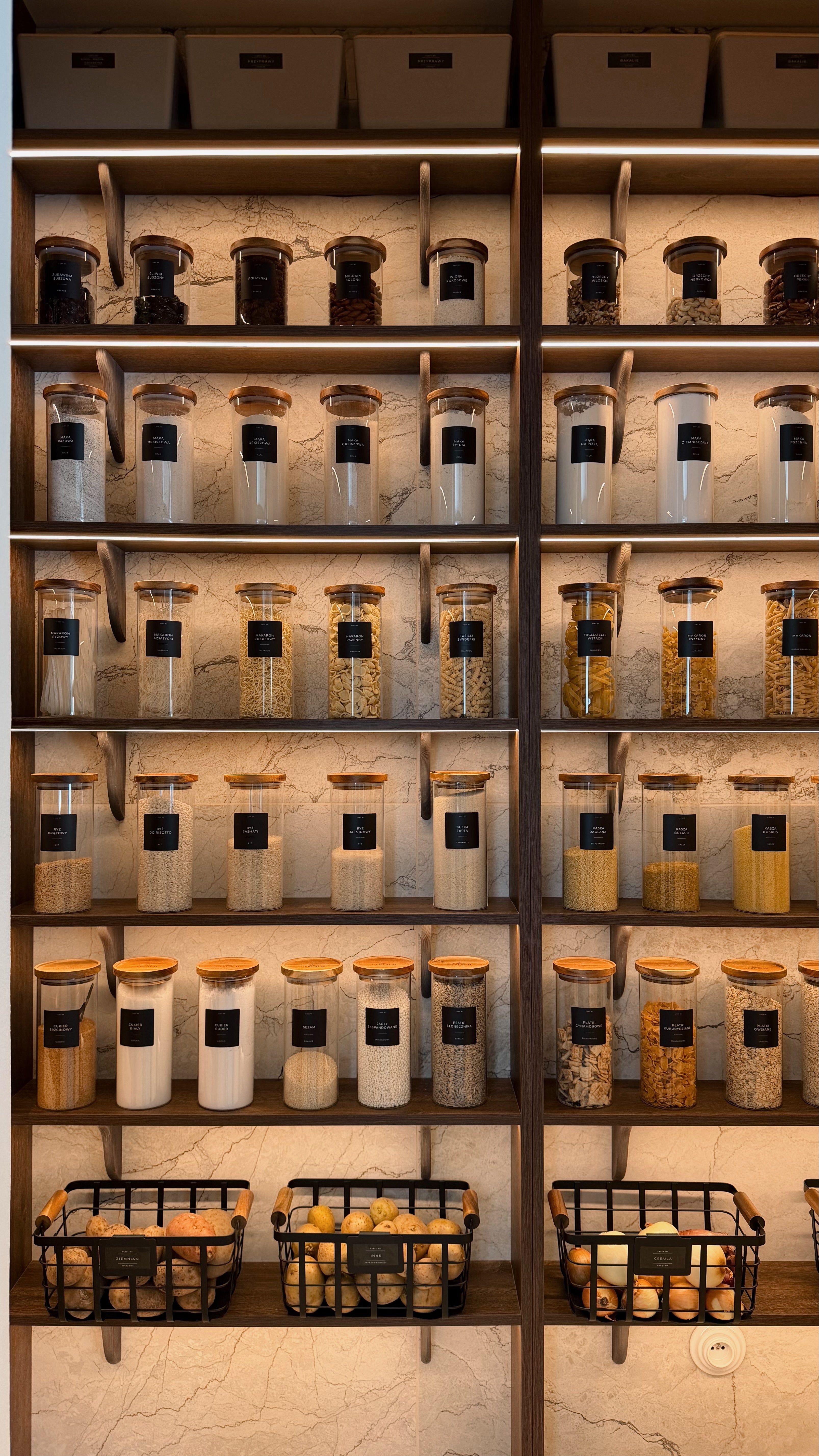 Etykiety SPOŻYWCZE - 84 szt. | Czarne | Kwadratowe