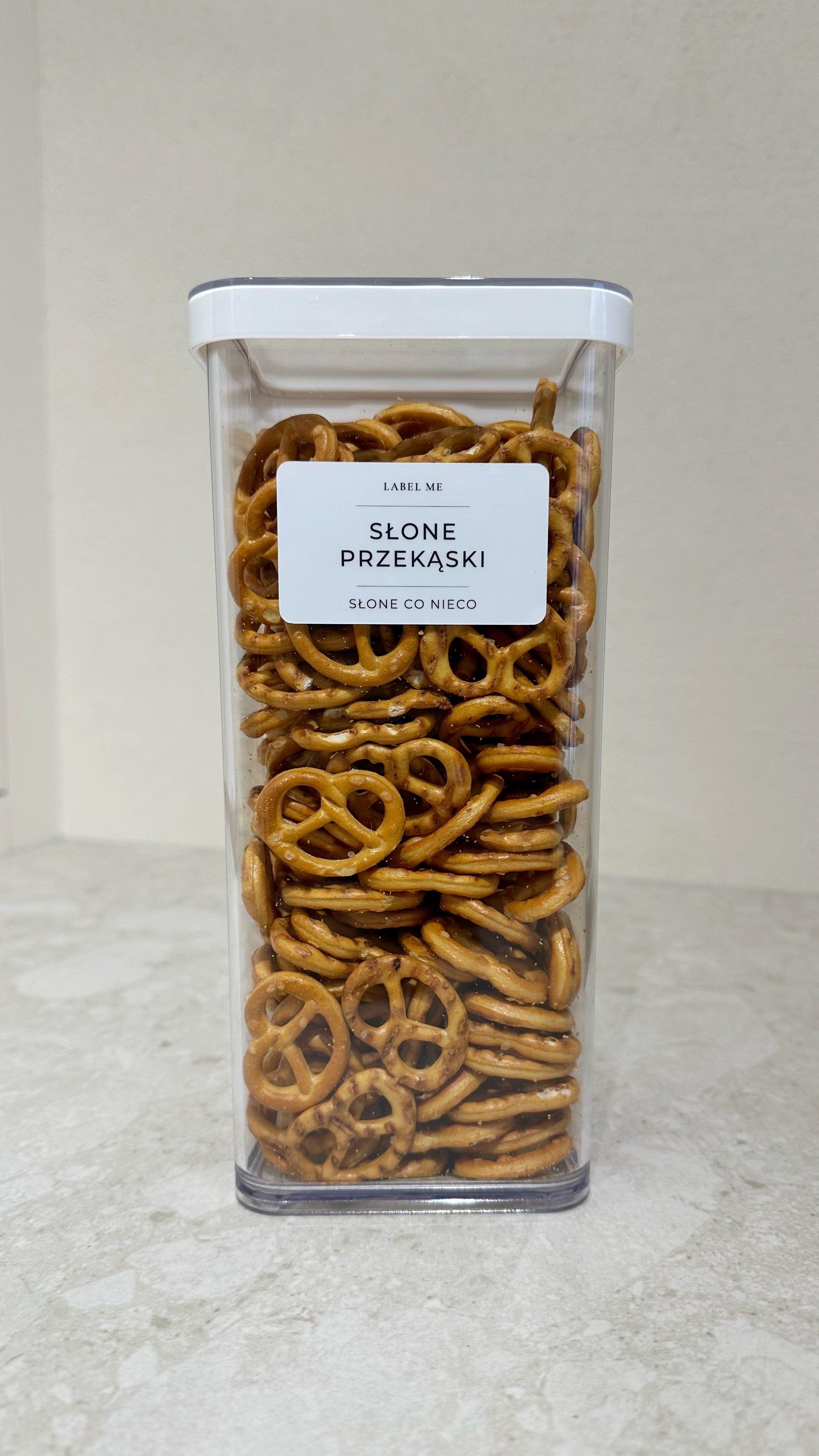 Etykiety NA PRZEKĄSKI - 42 szt. | Białe | Prostokątne