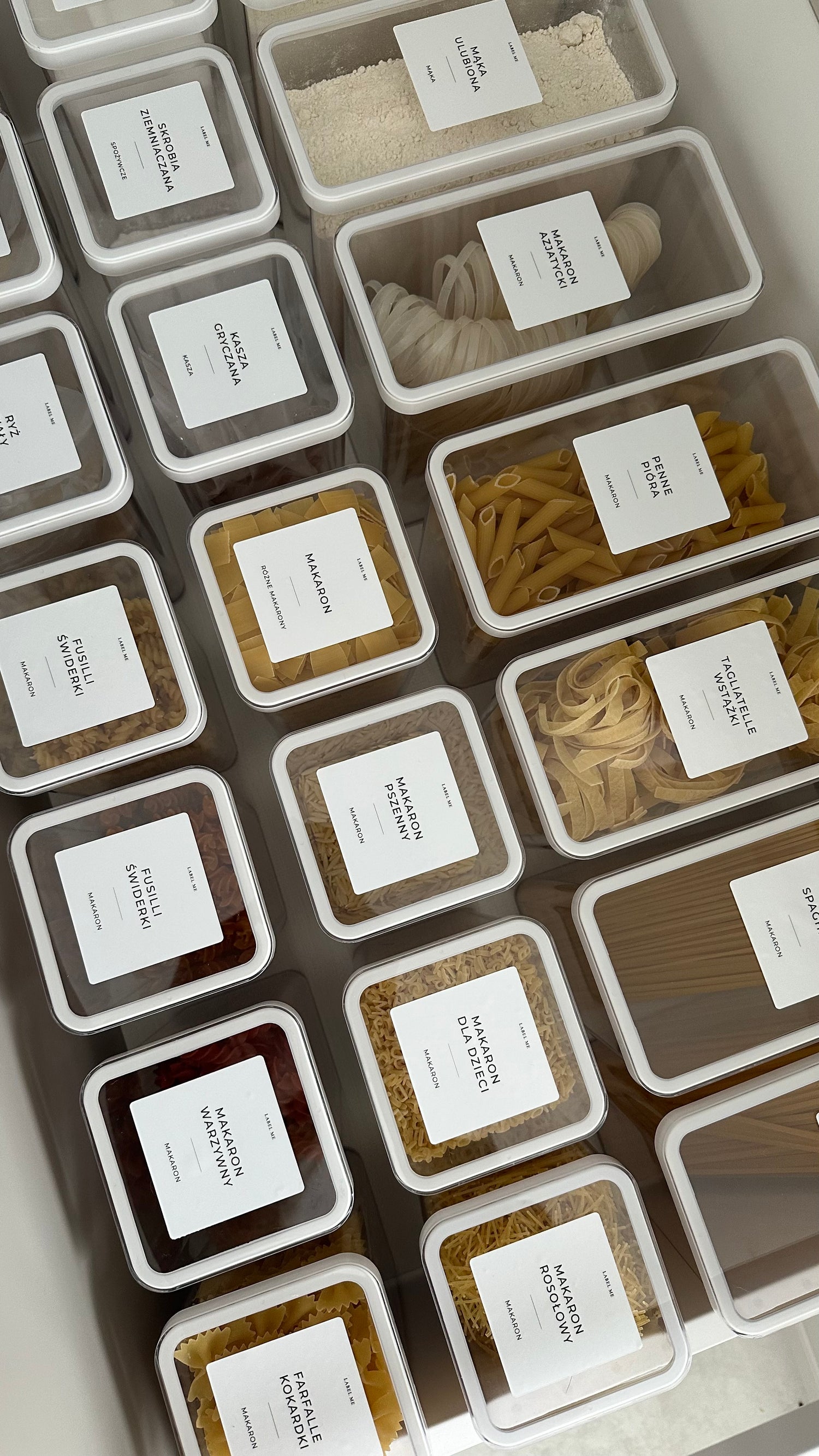 Etykiety SPOŻYWCZE - 84 szt. | Białe | Kwadratowe