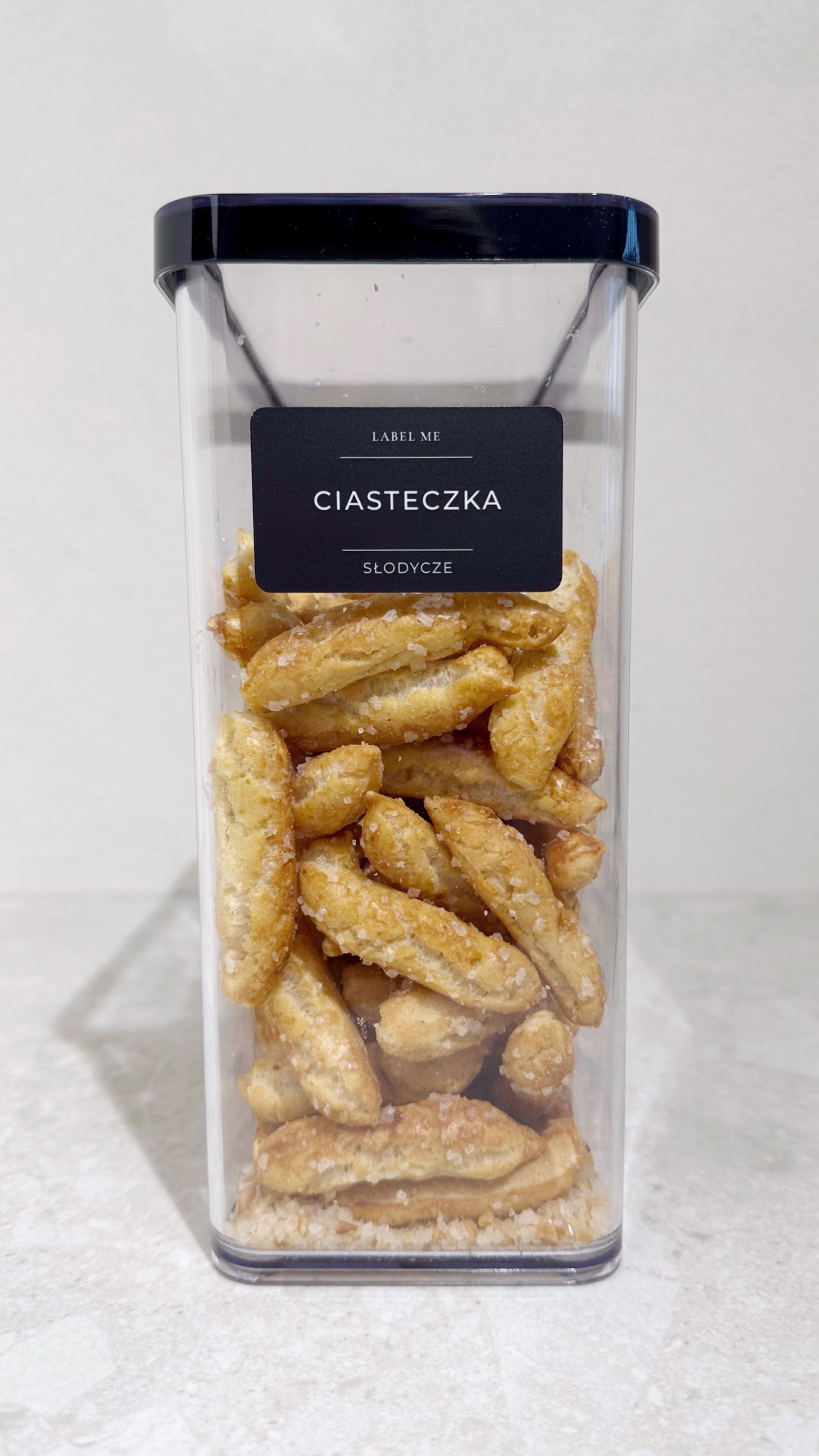 Etykiety NA PRZEKĄSKI - 42 szt. | Czarne | Prostokątne