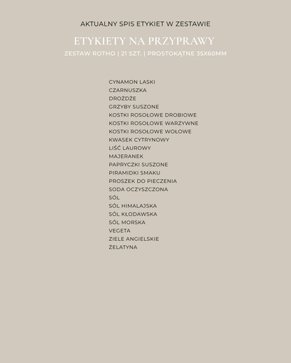 Etykiety na PRZYPRAWY &