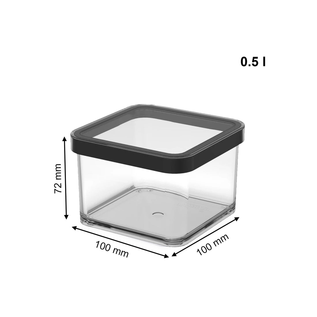 Pojemnik Rotho Loft 0,5l | Czarny