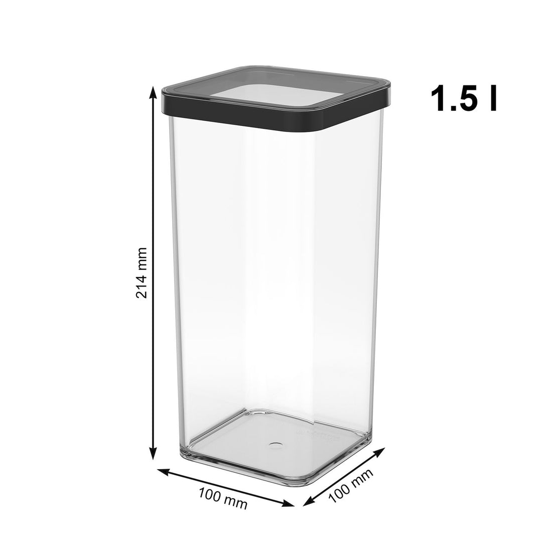 Pojemnik Rotho Loft 1,5l | Czarny