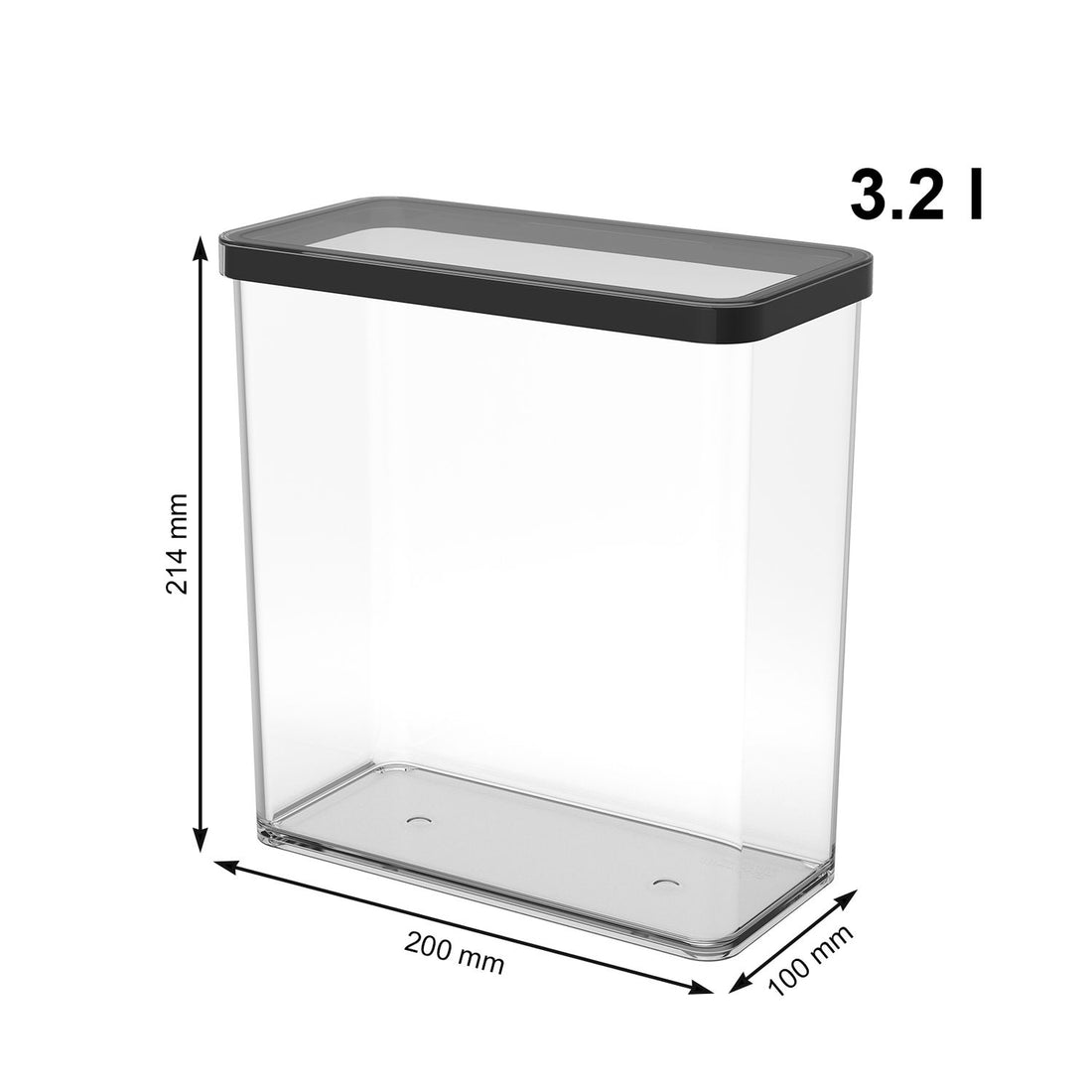Pojemnik Rotho Loft 3,2l | Czarny